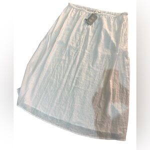 H&M Cream Linen Blend MIDI Skirt